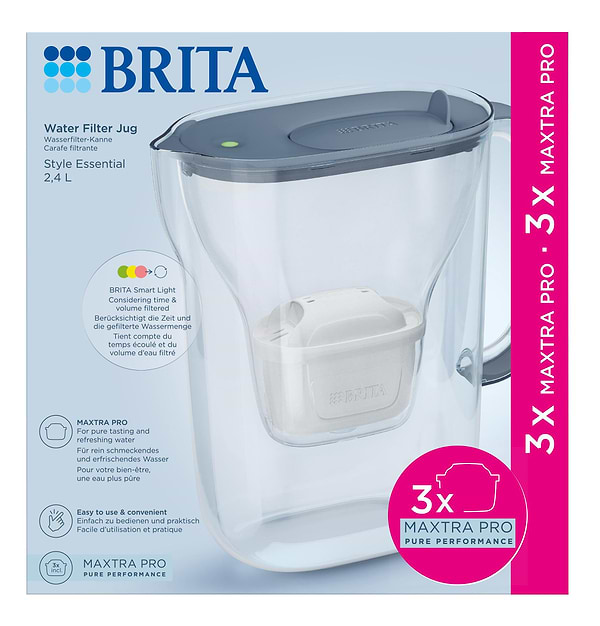 Фото - Фильтр-кувшин Brita Style Essential Mxpro серо-голубой + 3 картриджа