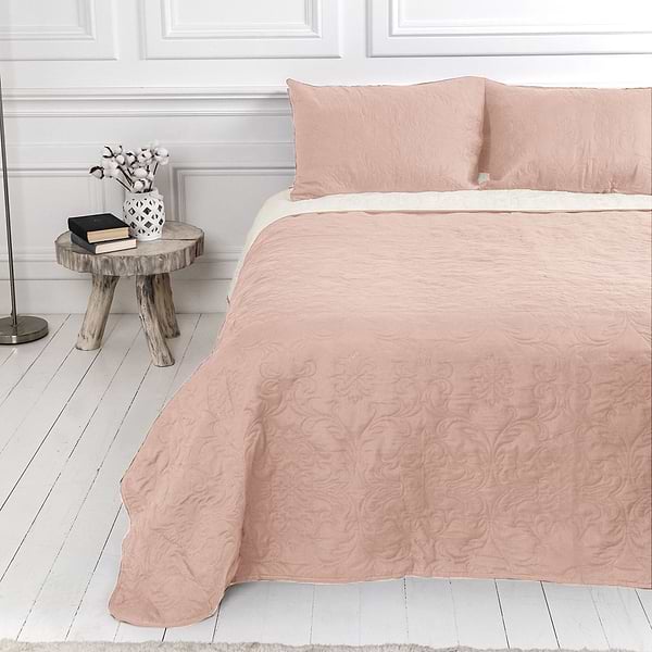 Фото - Покрывало двуспальное ТЕП Vintage 180х240 см Пудровый/Аравийская ночь (4-00508_21043)