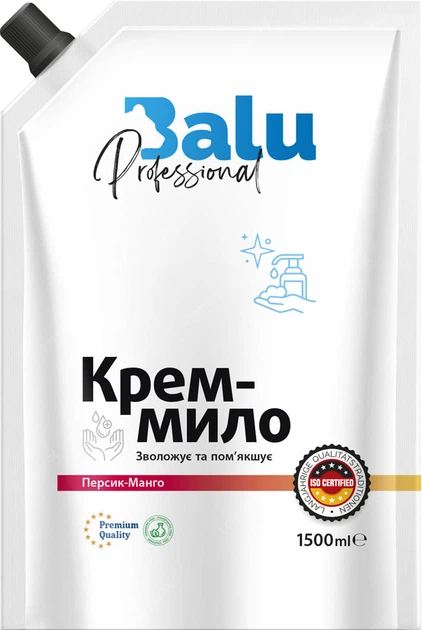 Фото - Рідке мило для рук BALU Персик-Манго, 1500 мл