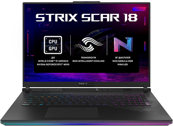 Фото - Ноутбук ігровий Asus ROG Strix SCAR 18 G834JYR-R6059X Off Black