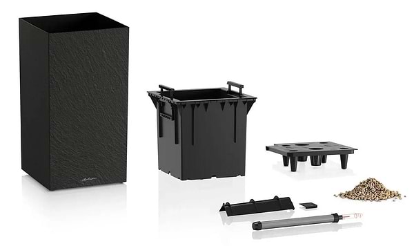 Фото - Вазон Lechuza Canto Slatestone High 30 темно-сірий 15936