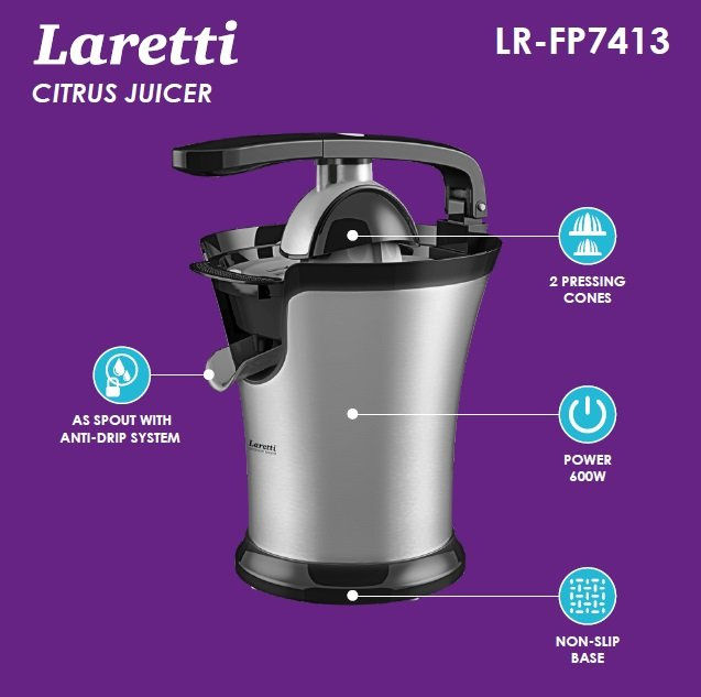 Фото - Цитрус-пресс LARETTI LR-FP7413