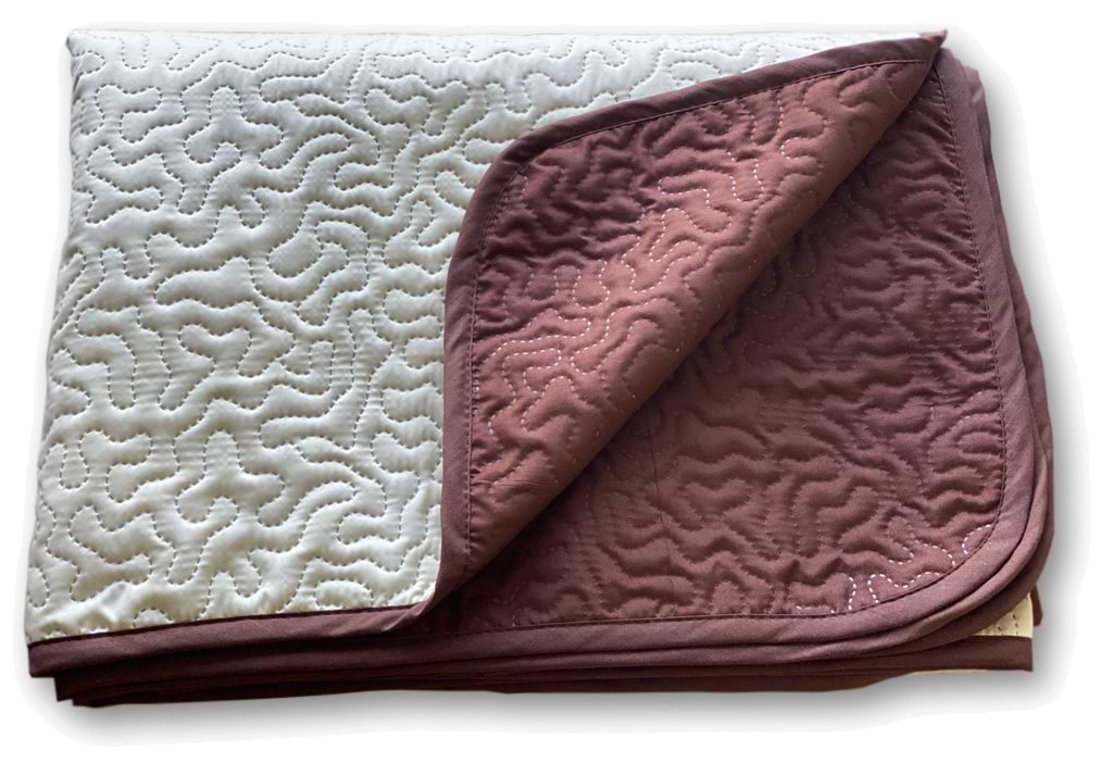 Покривало двоспальне Zastelli двустороннє паяне штучний шовк Молочно-Коричневе 200х210 см (18519)