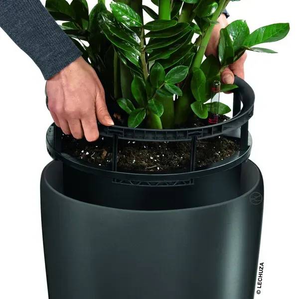 Фото - Вазон Lechuza Рондо Преміум 32 Сіро-коричневий 15784