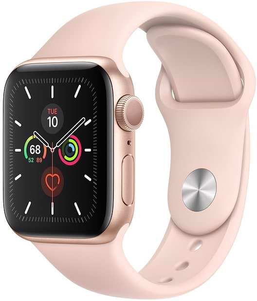 Фото - Смарт-часы Apple Watch Series 5 44mm Gold Aluminum Case with Pink Sand Sport Band