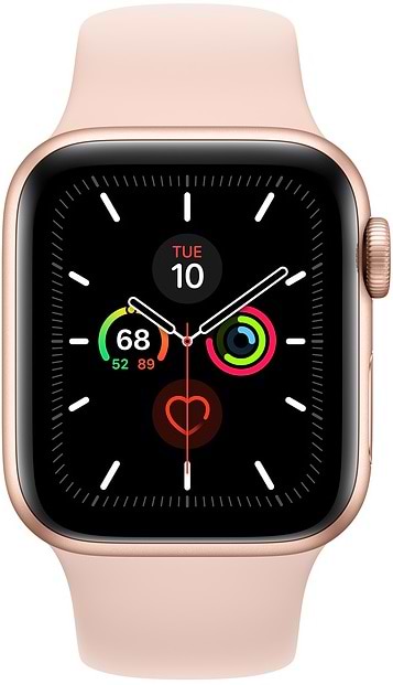 Фото - Смарт-годинник Apple Watch Series 5 40mm Gold Aluminum Case with Pink Sand Sport Band
