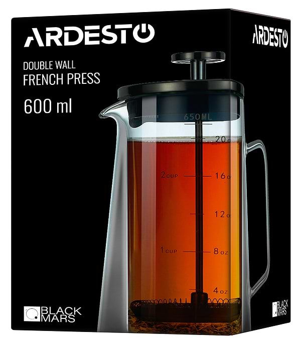 Фото - Френч-пресс Ardesto Black Mars 600 мл (AR1906DW)