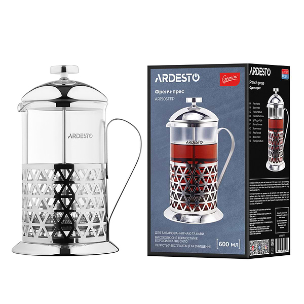 Фото - Френч-прес Ardesto Fasano 600 мл (AR1906FFP)