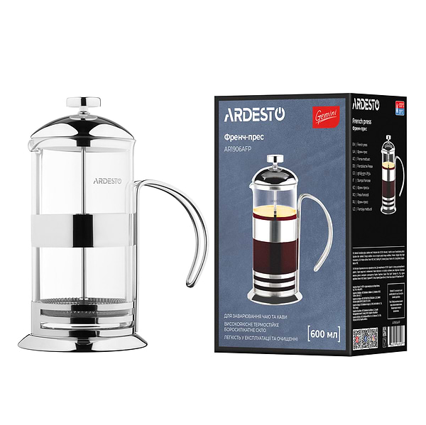 Фото - Френч-пресс Ardesto Gemini Asti 600 мл (AR1906AFP)