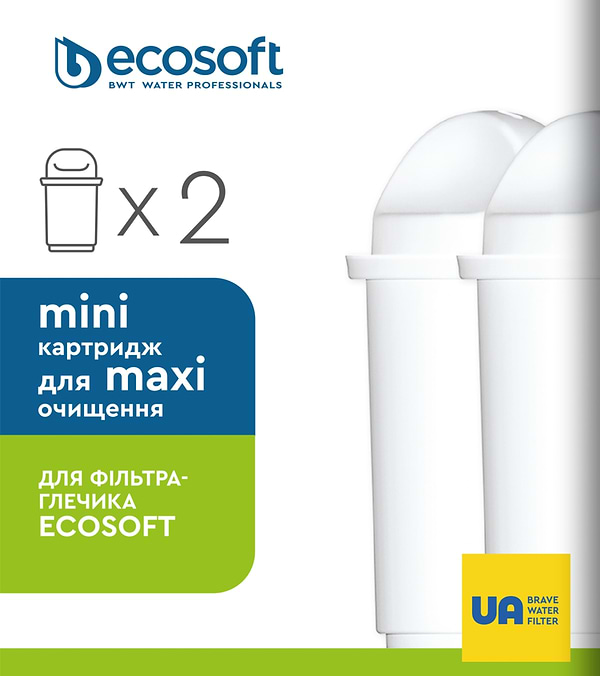 Фото - Картридж для фільтру-глечика Ecosoft комплект Покращений 2 шт