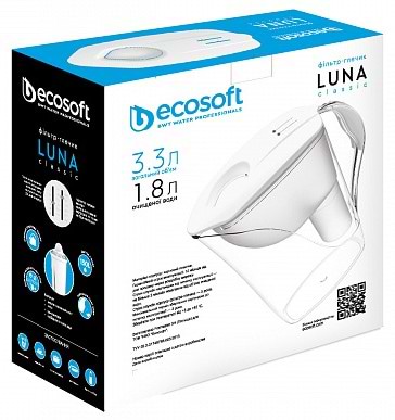 Фото - Фільтр-глечик Ecosoft Luna Classic білий 3,3л