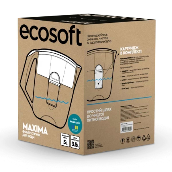 Фото - Фильтр-кувшин Ecosoft Maxima aqua green 5 л