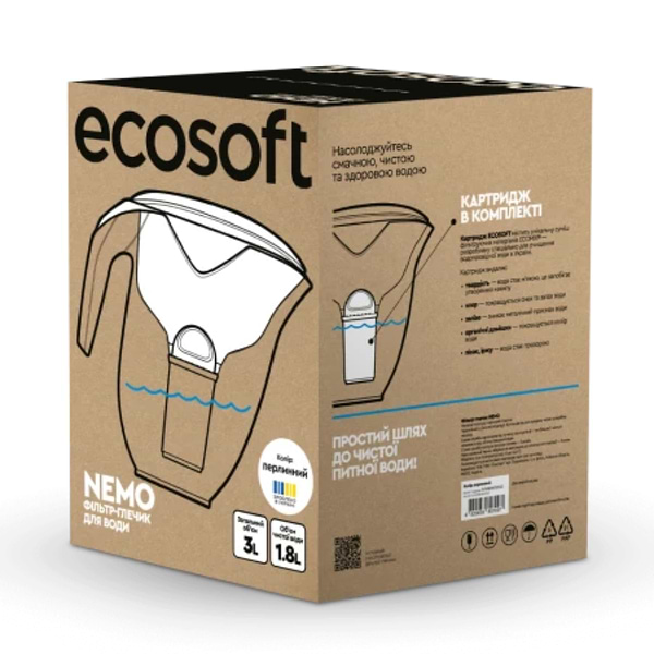 Фото - Фільтр-глечик Ecosoft Nemo перлинний 3 л