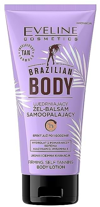 Гель для тіла EVELINE ефект автозасмаги Brazilian Body зміцнюючий 150 мл (5903416053217) - Фото 1