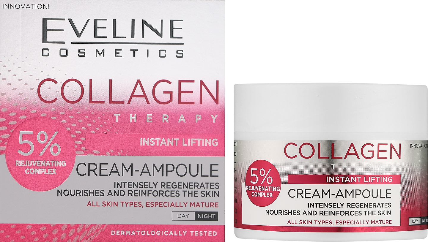 Крем для лица EVELINE омолаживающий Collagen Therapy 50 мл (5903416070535) - Фото 1