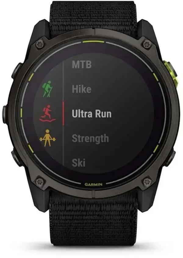 Фото - Смарт-часы Garmin Enduro 3, Crbn Gry DLC Ti w/Blk Sport Loop Band (010-02751-01)