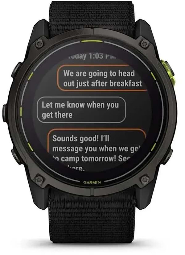 Фото - Смарт-часы Garmin Enduro 3, Crbn Gry DLC Ti w/Blk Sport Loop Band (010-02751-01)