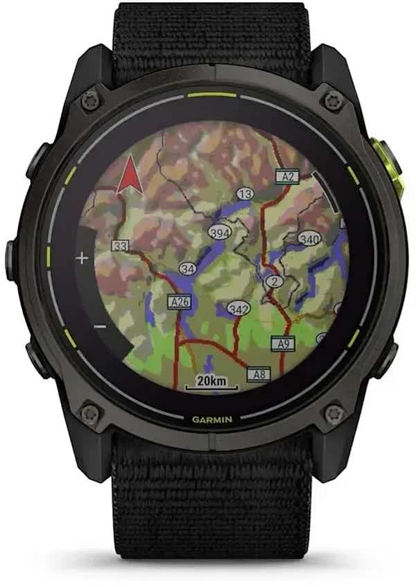 Фото - Смарт-часы Garmin Enduro 3, Crbn Gry DLC Ti w/Blk Sport Loop Band (010-02751-01)