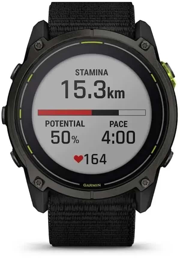 Фото - Смарт-часы Garmin Enduro 3, Crbn Gry DLC Ti w/Blk Sport Loop Band (010-02751-01)