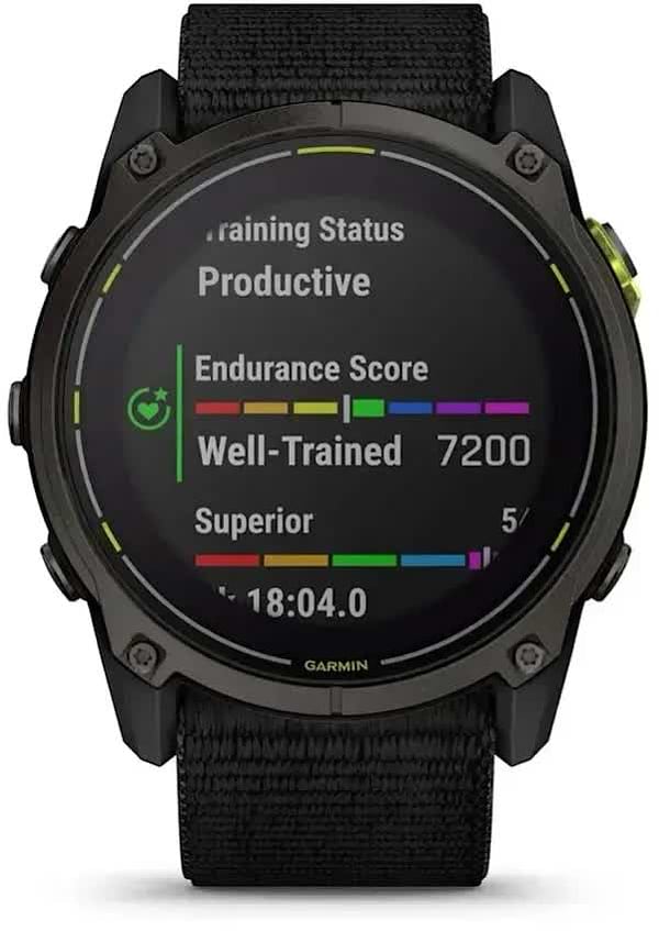 Фото - Смарт-часы Garmin Enduro 3, Crbn Gry DLC Ti w/Blk Sport Loop Band (010-02751-01)
