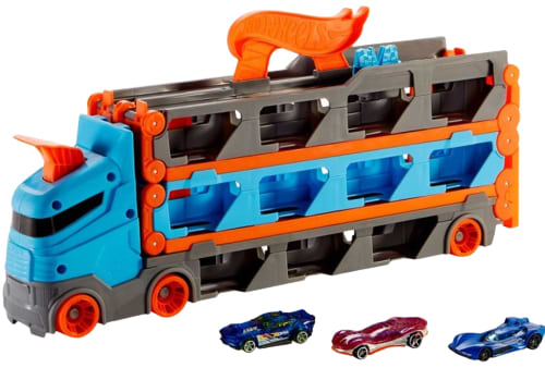 Фото - Далекобійники Hot Wheels Вантажівка-транспортер "Супергонкі" (GVG37)