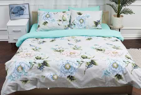 Комплект постельного белья Moon&Star 160х220 Roses Green Ranforce Elite (MS-820000256)