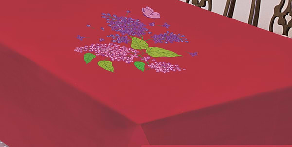 Фото - Скатерть прямоугольная Ярослав с вышивкой 150х175 красная_001 (20617)