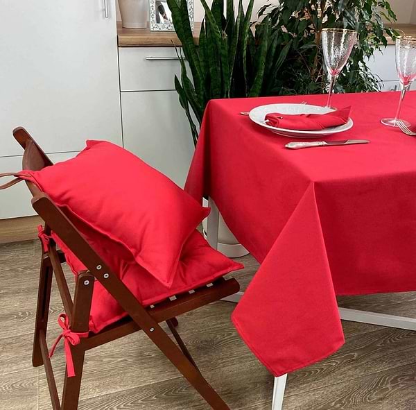 Фото - Скатертина прямокутна Прованс 220х134 Червона (017653)