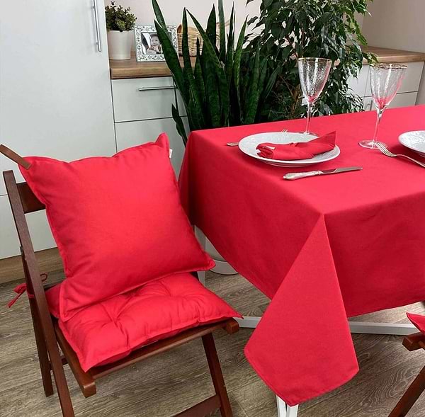 Фото - Скатертина прямокутна Прованс 220х134 Червона (017653)