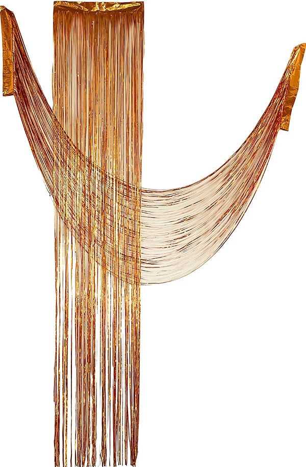 Фото - Мішура Halloween YES! Fun Штора для фотозони, l-50 см, h-270 см, зол.