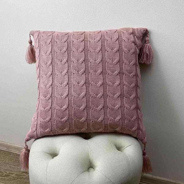 Фото - Наволочка Прованс вязаная "Глория" Пепел розы (022012)