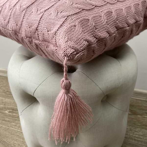 Фото - Наволочка Прованс вязаная "Глория" Пепел розы (022012)