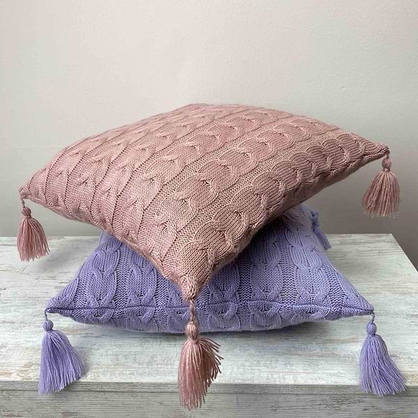 Фото - Наволочка Прованс вязаная "Глория" Пепел розы (022012)