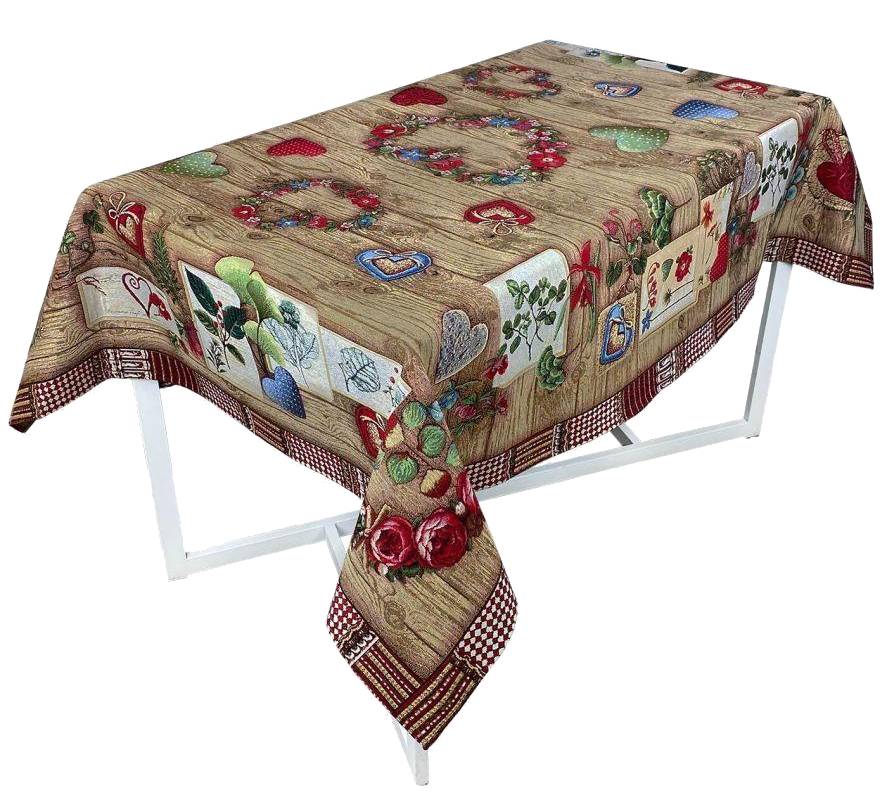 Скатерть прямоугольная Прованс гобелен Wooden 134х180 см (024649)