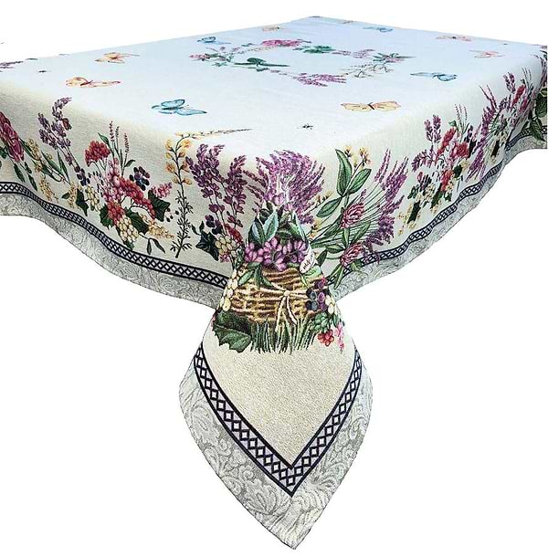Фото - Скатертина прямокутна Прованс Лавандове поле 135х240 см (026022)