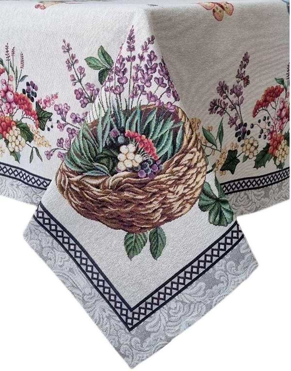 Фото - Скатертина прямокутна Прованс Лавандове поле 135х240 см (026022)