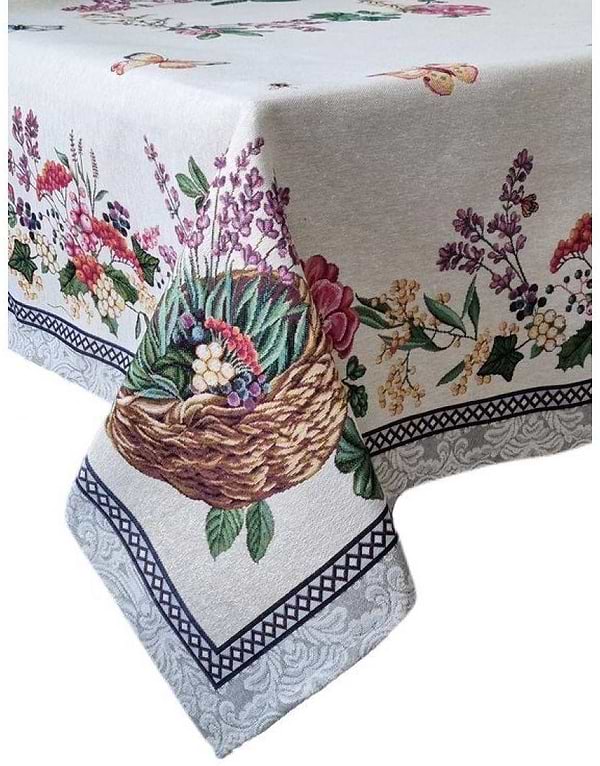 Фото - Скатертина прямокутна Прованс Лавандове поле 135х240 см (026022)