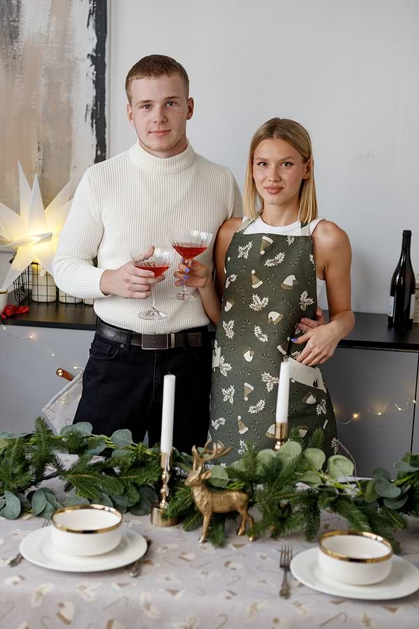 Фото - Фартух Прованс Шапочки на зеленому (036874)