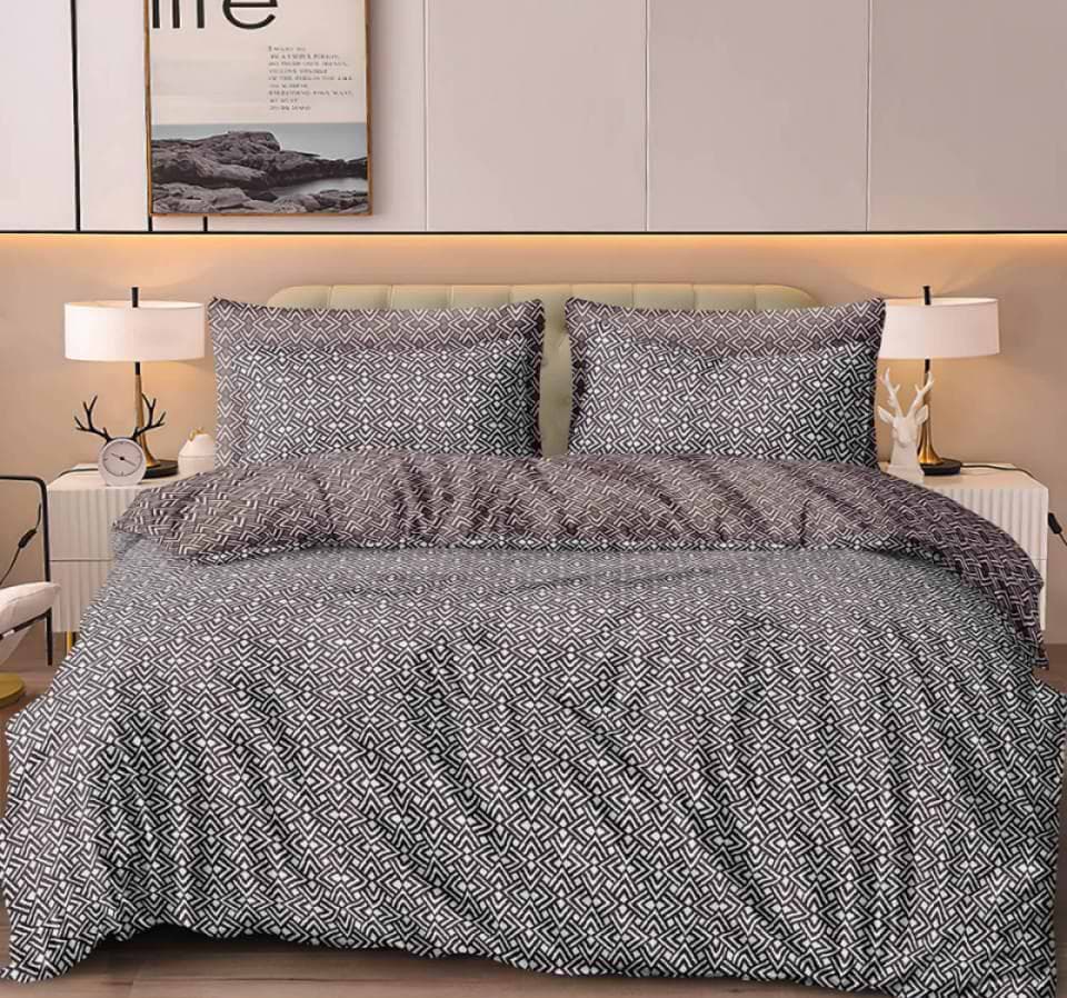 Комплект постільної білизни Прованс сатин євро Геометрія євро (041100) - Фото 1