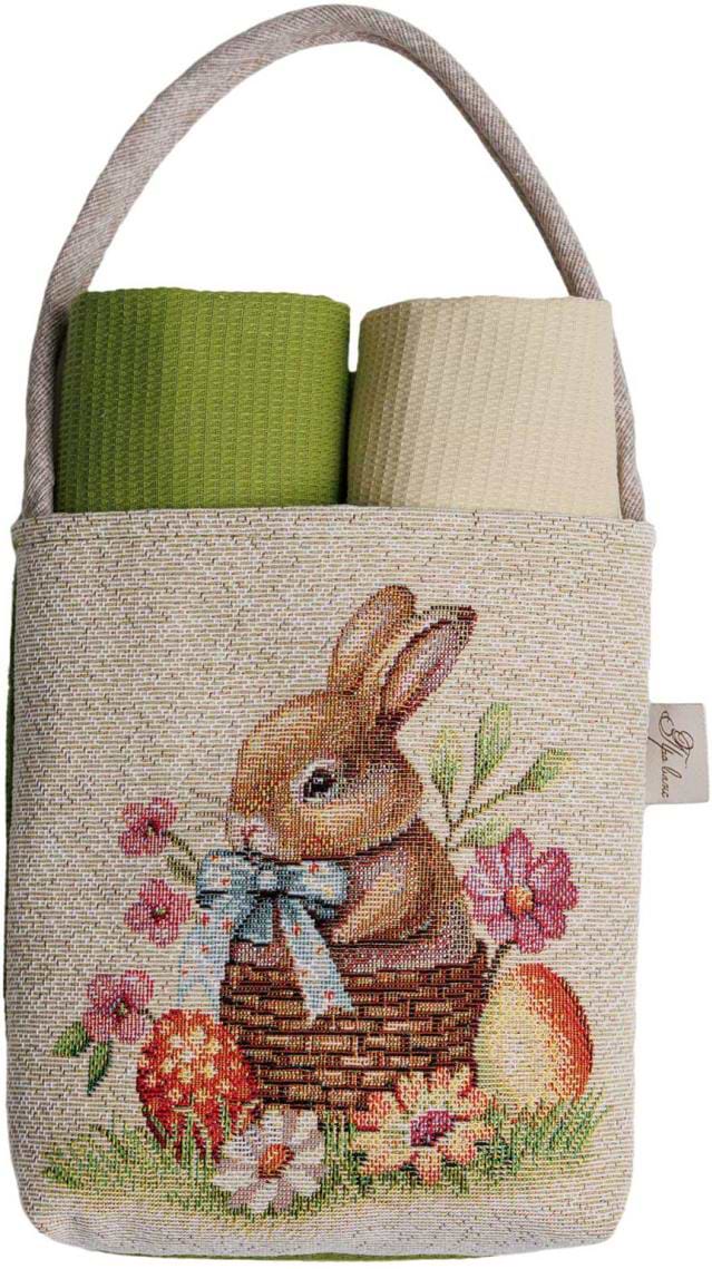 Набор полотенец Прованс Гоболеновый в сумочке Соцветие 2 ед. 40х50 см (045097)