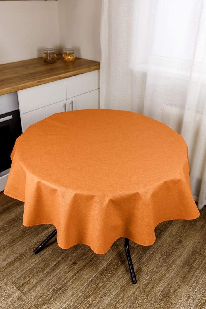 Скатертина кругла Прованс Simfoni Помаранчева 136 см (045176)