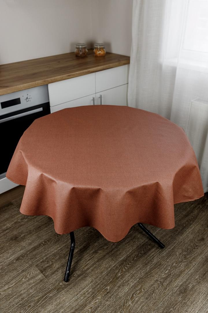 Скатертина кругла Прованс Simfoni Теракотова 136 см (045178)