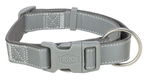Ошейник светоотражающий для собак Trixie Premium Reflect светоотражающий графит размер L-XL 42-65 см/30 мм (4011905673554)