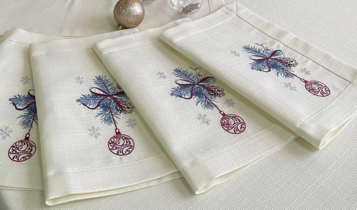 Серветка для сервірування Едельвіка Зимова краса бежева 0,64x0,64 см (378-21/00)