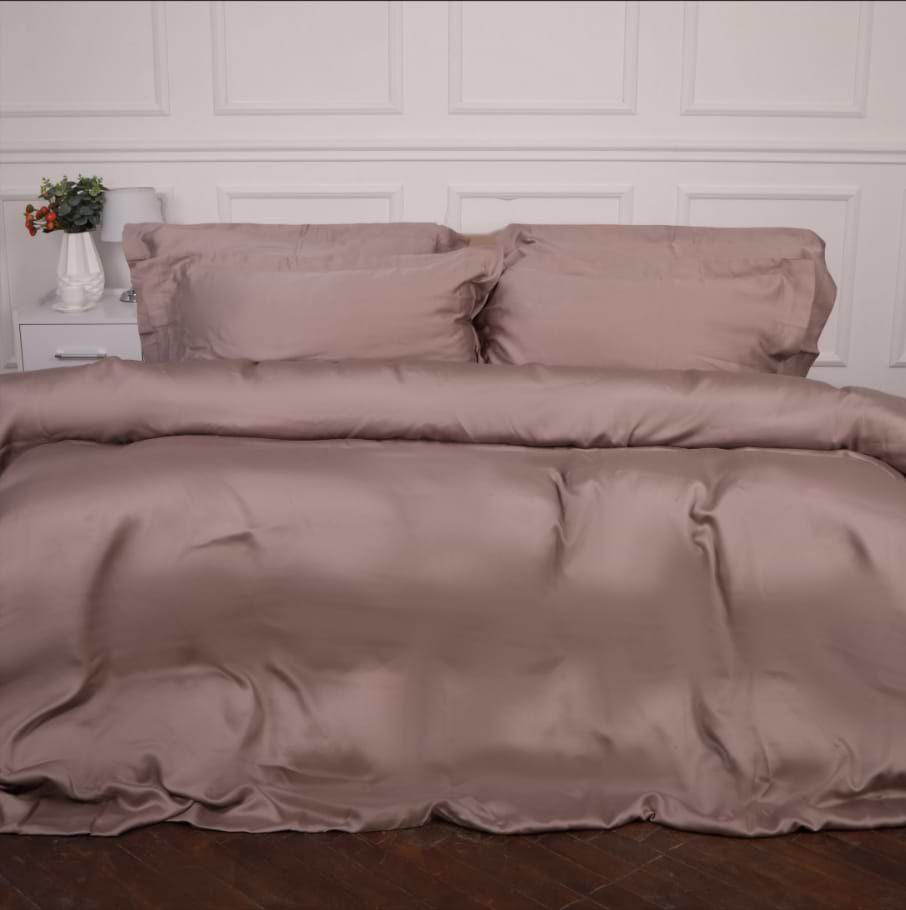 Простирадло двоспальне MirSon 180x200 см №08 Beige Tencel (2200009637506)