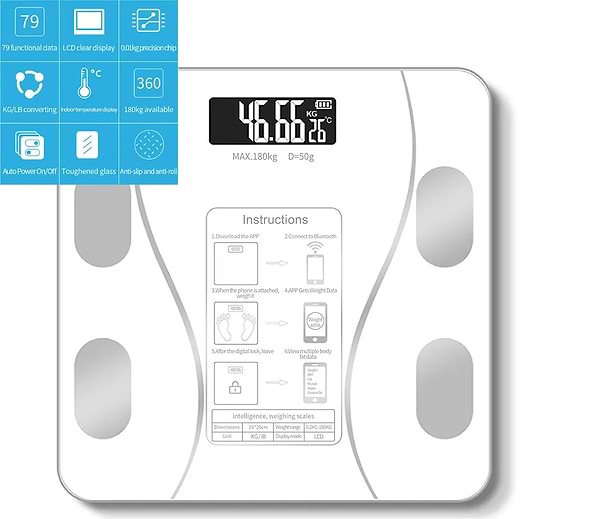 Фото - Ваги підлогові Scale one White (EN-TZC001)