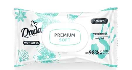Фото - Серветки вологі для дітей Dada Premium Soft 100 шт. (4823071659757) Фото - Серветки вологі для дітей Dada Premium Soft 100 шт. (4823071659757)