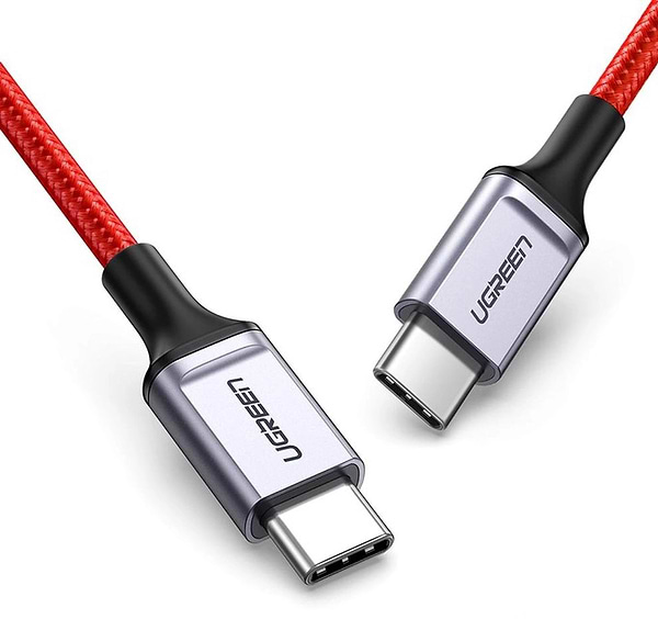 Фото - Кабель синхронизации данных UGREEN US294 USB 2.0 Type C Male to Male 1m Red (60186)