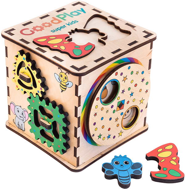 Фото - Бізіборд-куб GoodPlay "Малюк" 12х12х12 (К101)