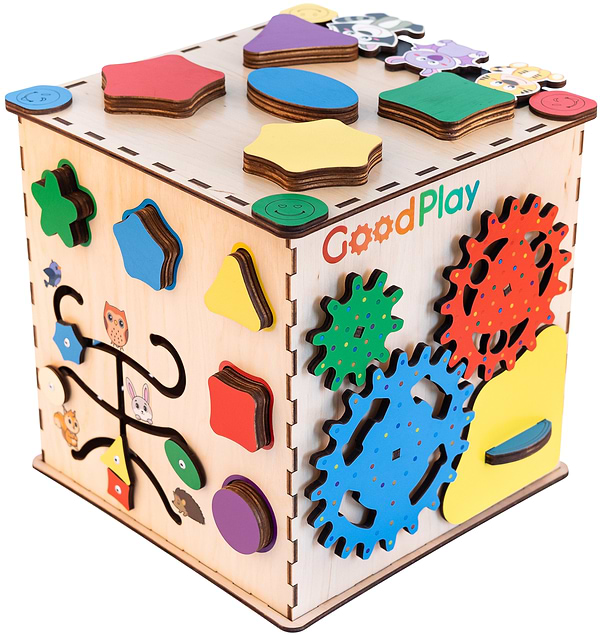 Фото - Бізіборд-куб GoodPlay "Творчий" 25х25х25 (K104) Фото - Бізіборд-куб GoodPlay "Творчий" 25х25х25 (K104)